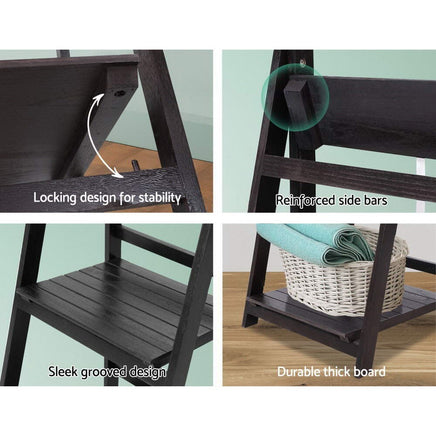 Artiss Bookshelf Corner Shelf 5 Tiers - ZANE Coffee Furniture Kings Warehouse 