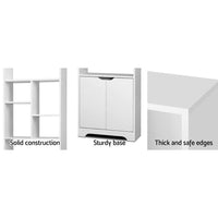 Artiss Bookshelf with Cabinet - GINA White Furniture Kings Warehouse 