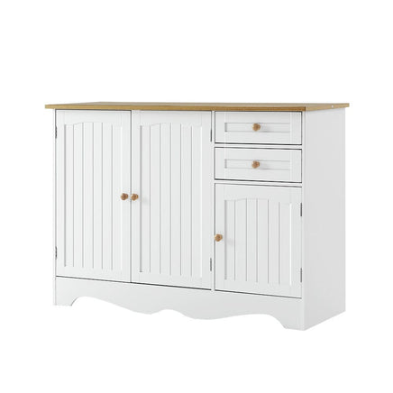 Artiss Buffet Sideboard 3 Doors - BERNE White Furniture Kings Warehouse 