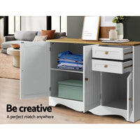 Artiss Buffet Sideboard 3 Doors - BERNE White Furniture Kings Warehouse 