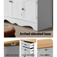 Artiss Buffet Sideboard 3 Doors - BERNE White Furniture Kings Warehouse 