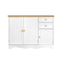 Artiss Buffet Sideboard 3 Doors - BERNE White Furniture Kings Warehouse 