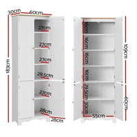 Artiss Buffet Sideboard 4 Doors - BERNE White Furniture Kings Warehouse 