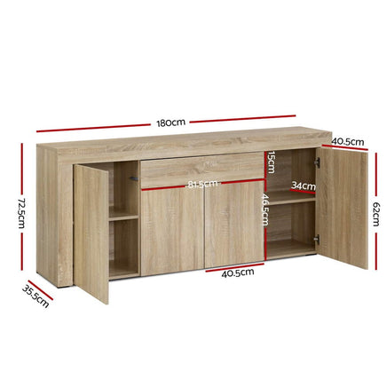 Artiss Buffet Sideboard - DANA Oak Furniture Kings Warehouse 