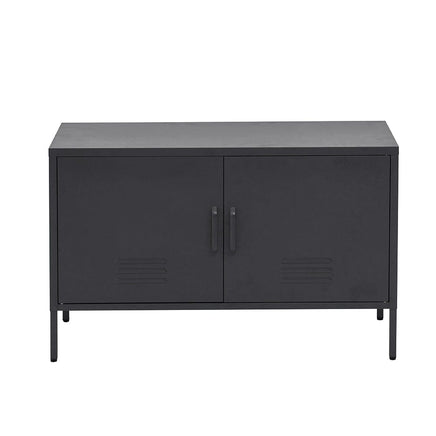 Artiss Buffet Sideboard Metal Cabinet - BASE Charcoal Furniture Kings Warehouse 