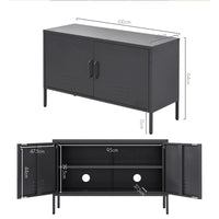 Artiss Buffet Sideboard Metal Cabinet - BASE Charcoal Furniture Kings Warehouse 