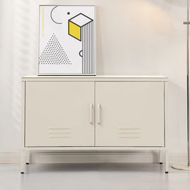 Artiss Buffet Sideboard Metal Cabinet - BASE White Furniture Kings Warehouse