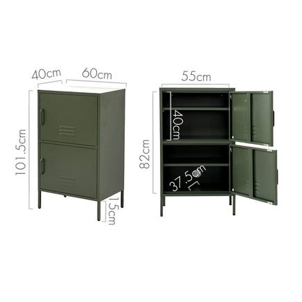 Artiss Buffet Sideboard Metal Cabinet - DOUBLE Green Furniture Kings Warehouse 
