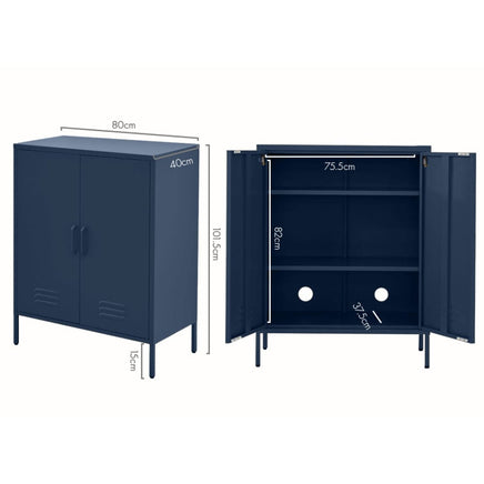 Artiss Buffet Sideboard Metal Cabinet - SWEETHEART Blue Furniture Kings Warehouse 