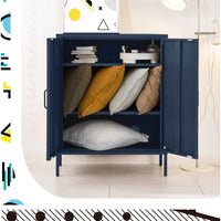 Artiss Buffet Sideboard Metal Cabinet - SWEETHEART Blue Furniture Kings Warehouse 