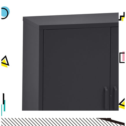 Artiss Buffet Sideboard Metal Cabinet - SWEETHEART Charcoal Furniture Kings Warehouse 