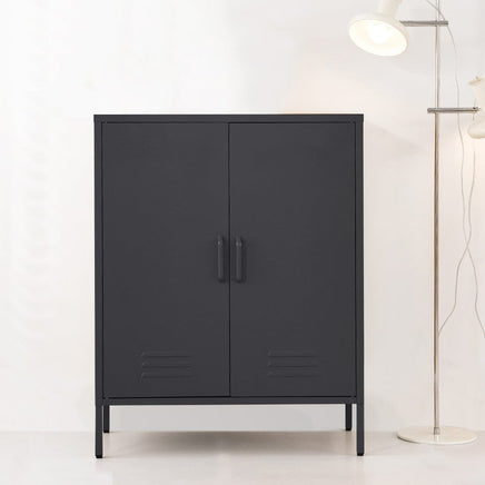 Artiss Buffet Sideboard Metal Cabinet - SWEETHEART Charcoal Furniture Kings Warehouse 