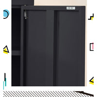 Artiss Buffet Sideboard Metal Cabinet - SWEETHEART Charcoal Furniture Kings Warehouse 