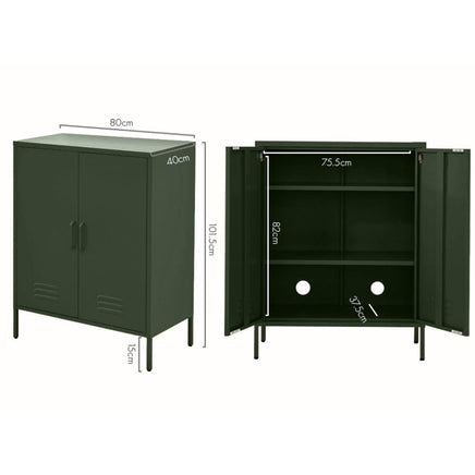 Artiss Buffet Sideboard Metal Cabinet - SWEETHEART Green Furniture Kings Warehouse 