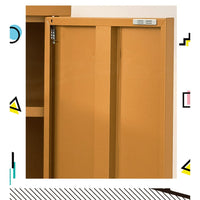 Artiss Buffet Sideboard Metal Cabinet - SWEETHEART Yellow Furniture Kings Warehouse 