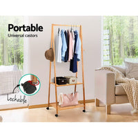 Artiss Clothes Rack Airer Coat Stand 165x59cm Wheels Home & Garden Kings Warehouse 