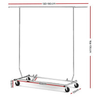 Artiss Clothes Rack Airer Rail Coat Stand Adjustable Hanger Home & Garden Kings Warehouse 