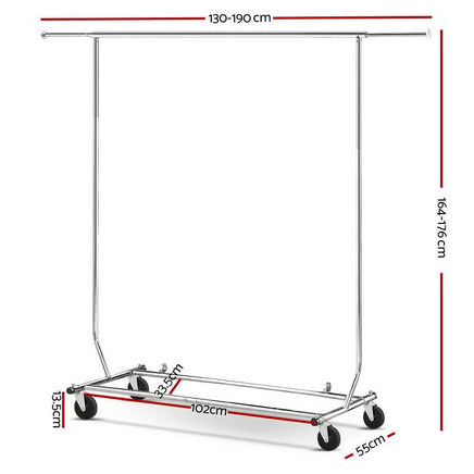 Artiss Clothes Rack Airer Rail Coat Stand Adjustable Hanger Home & Garden Kings Warehouse 