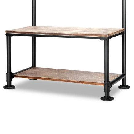 Artiss Clothes Rack Shoe Rack Vintage Coat Stand Hallway Shelf Furniture Frenzy KingsWarehouse 