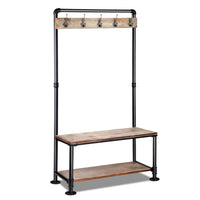 Artiss Clothes Rack Shoe Rack Vintage Coat Stand Hallway Shelf Furniture Frenzy KingsWarehouse 