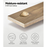 Artiss Coffee Table Round 70CM Marbel Effect Furniture Kings Warehouse 