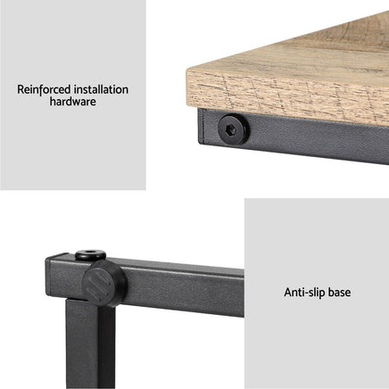Artiss Coffee Table Side Table Walnut Anika Furniture Kings Warehouse 