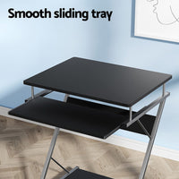 Artiss Computer Desk Keyboard Tray Shelf Black 60CM Furniture Kings Warehouse 