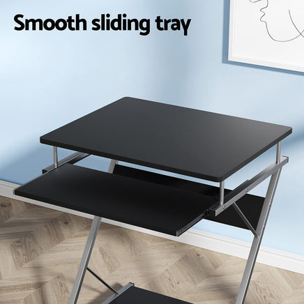 Artiss Computer Desk Keyboard Tray Shelf Black 60CM Furniture Kings Warehouse 