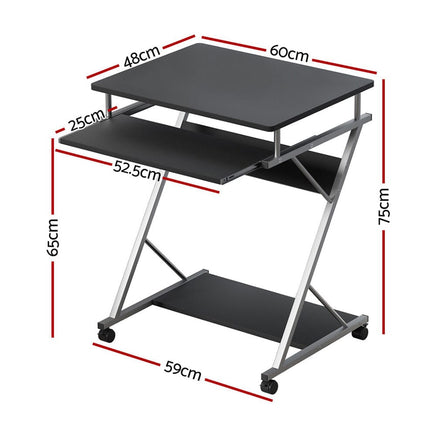 Artiss Computer Desk Keyboard Tray Shelf Black 60CM Furniture Kings Warehouse 