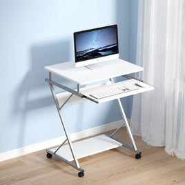 Artiss Computer Desk Keyboard Tray Shelf White 60CM Furniture Kings Warehouse