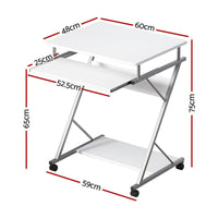 Artiss Computer Desk Keyboard Tray Shelf White 60CM Furniture Kings Warehouse 