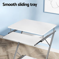 Artiss Computer Desk Keyboard Tray Shelf White 60CM Furniture Kings Warehouse 
