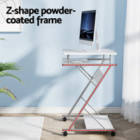 Artiss Computer Desk Keyboard Tray Shelf White 60CM Furniture Kings Warehouse 