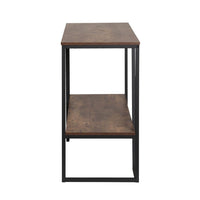 Artiss Console Table 106CM 2-tier Walnut Cora Home & Garden Kings Warehouse 