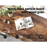 Artiss Console Table 106CM 2-tier Walnut Cora Home & Garden Kings Warehouse 