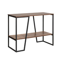 Artiss Console Table 106CM 2-tier Walnut Cora Home & Garden Kings Warehouse 