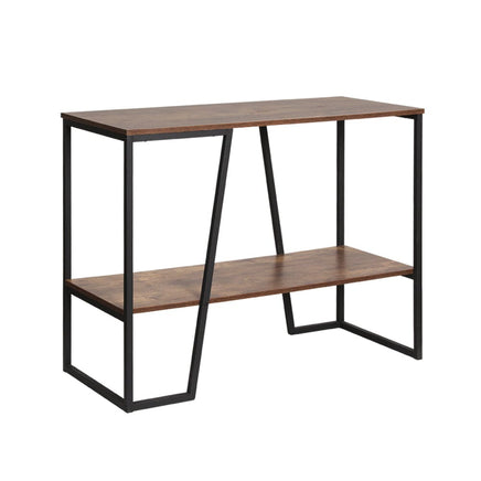 Artiss Console Table 106CM 2-tier Walnut Cora Home & Garden Kings Warehouse 