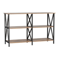 Artiss Console Table 120CM 3-tier Walnut Xiah Home & Garden Kings Warehouse 