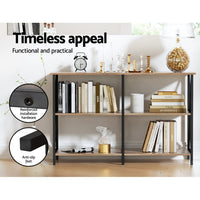 Artiss Console Table 120CM 3-tier Walnut Xiah Home & Garden Kings Warehouse 