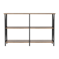 Artiss Console Table 120CM 3-tier Walnut Xiah Home & Garden Kings Warehouse 