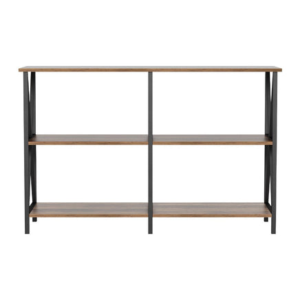 Artiss Console Table 120CM 3-tier Walnut Xiah Home & Garden Kings Warehouse 