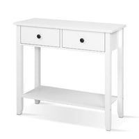 Artiss Console Table 2 Drawers 80CM White Chole Furniture Kings Warehouse 