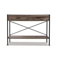 Artiss Console Table 2 Drawers Walnut Marconi Home & Garden Kings Warehouse 