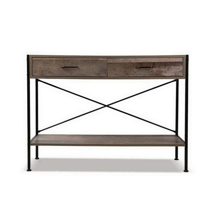 Artiss Console Table 2 Drawers Walnut Marconi Home & Garden Kings Warehouse 