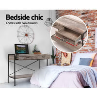 Artiss Console Table 2 Drawers Walnut Marconi Home & Garden Kings Warehouse 