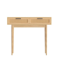 Artiss Console Table 2 Rattan Drawers Furniture Kings Warehouse 