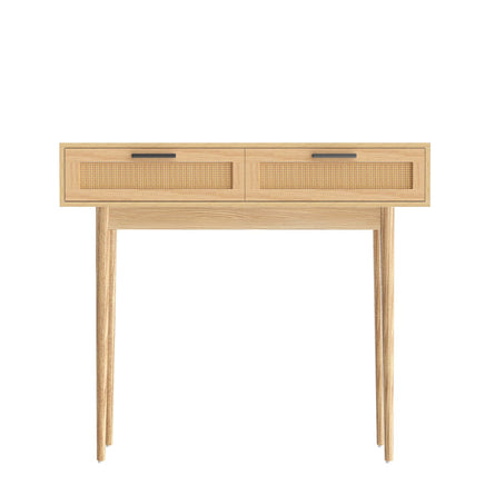 Artiss Console Table 2 Rattan Drawers Furniture Kings Warehouse 