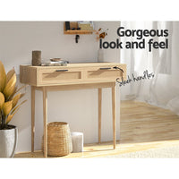 Artiss Console Table 2 Rattan Drawers Furniture Kings Warehouse 