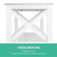 Artiss Console Table 3-tier White Polly Furniture Kings Warehouse 