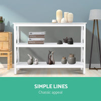 Artiss Console Table 3-tier White Polly Furniture Kings Warehouse 